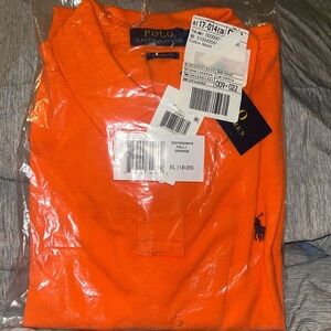 XL Orange Short sleeve Polo shirt